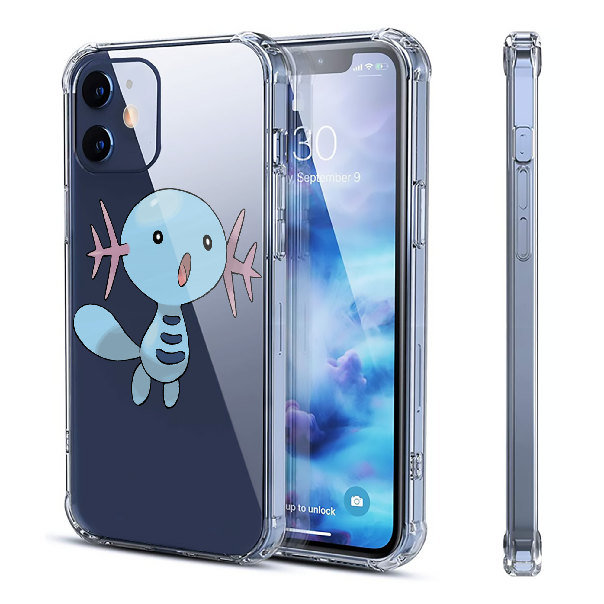 （画像用） ポケットモンスター Pokémon 【iPhone 12シリーズ対応】透明スマホケース（クリアソフトケース）